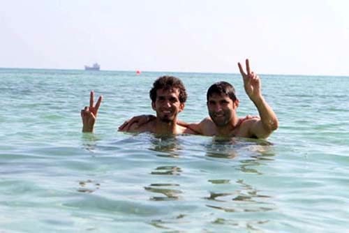 شنای پرسپولیسی‌ها در خلیج فارس!
