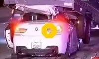 استحکام عجیب BMW پس از تصادف شدید با تریلی