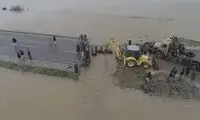 انفجار یک جاده در آق‌قلا؛ خطر سیل برطرف شد