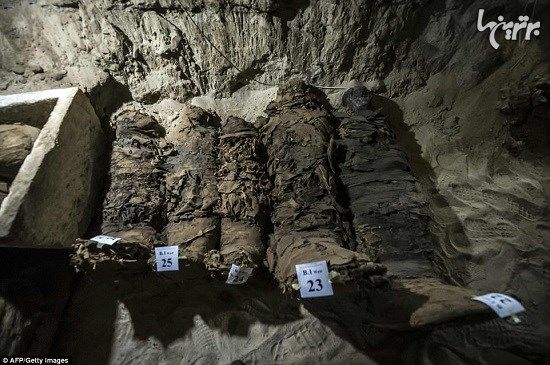 کشف گورستان 2300 ساله با 17 مومیایی در مصر