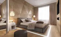 تزیین دیوار اتاق خواب با این تیغه های چوبی