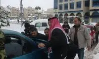 پادشاه اردن در حال هل دادن ماشین +عکس