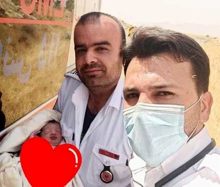 تولد نوزاد عجول در آمبولانس اورژانس دهدشت