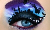 هنرمندی که چشمش را بوم نقاشی کرد