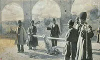 فلک کردن یک دزد در دوره قاجار