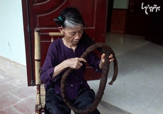 پیرزن ویتنامی با موهای ژولیده سه متری