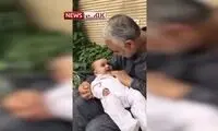 نوزادی در آغوش امنِ سردار سیلمانی