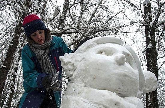 مجسمه‌های برفی در رشت +عکس