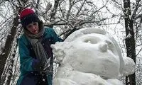 مجسمه‌های برفی در رشت +عکس