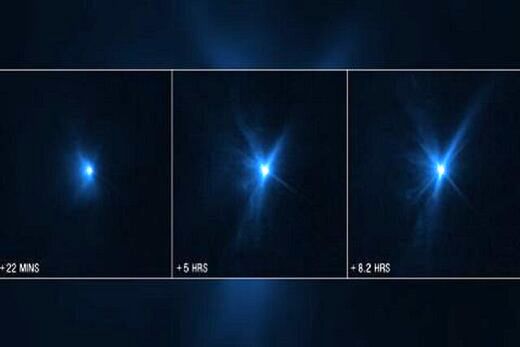 تصویری از لحظه شلیک ناسا به یک سیارک
