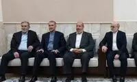 قابی از دیدار امیرعبداللهیان با رهبران مقاومت فلسطین
