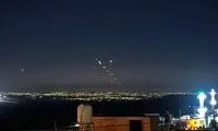 تصاویر شلیک موشک‌های بارشی ایران به سمت اردن