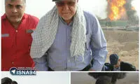 بازدید وزیر نفت از چاه آتش گرفته 147 رگ سفید
