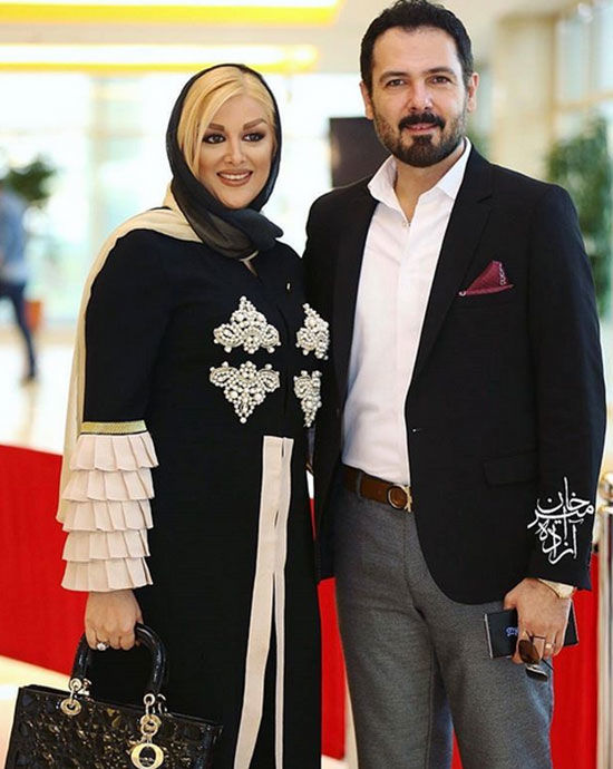 کوروش تهامی و همسرش در جشن حافظ