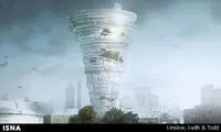 برجی به شکل گردباد متحرک +عکس