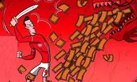 کاریکاتور: لواندوفسکی و رد پیشنهاد چینی‌ها