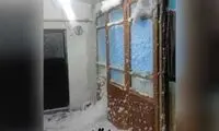 وضعیت یکی از منازل روستایی خلخال پس از برف