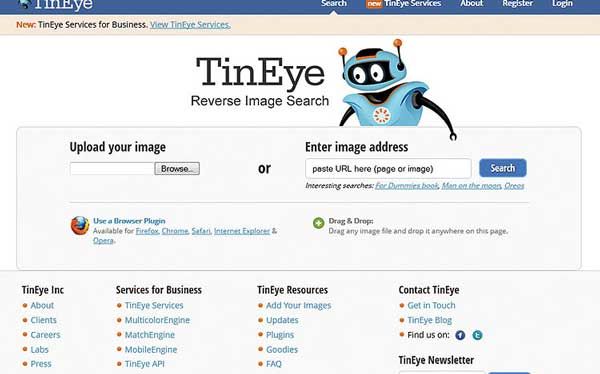 Tin Eye، قوی ترین جستجوگر عکس