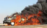 لحظه هولناک انفجار کامیون وسط خیابان 