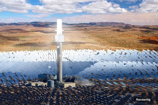 ساخت بزرگ‌ترین نیروگاه حرارتی خورشیدی دنیا