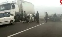 جاده مه‌آلود حادثه آفرید؛ تصادف خونین در خوی