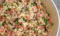 طرز تهیه سالاد سیب زمینیِ اوکراینی