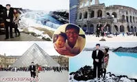 دختری ماکت پدرش را به جای او به سفر برد!