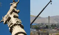جابه جایی سر ستون میدان ولیعصر شیراز