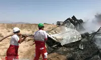 تصادف تریلر با پراید در محور سبزوار - شاهرود