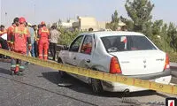 واژگونی خونین پراید پس از تصادف با L۹۰