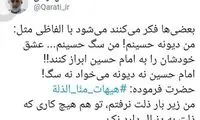 قرائتی: امام حسین نه دیوانه می‌خواهد و نه سگ