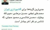 شانس محسن هاشمی برای شهرداری زیاد است