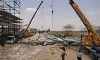 تصاویر ریزش ساختمان در مشهد