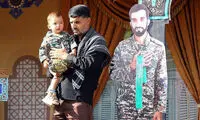 فرزند شهیدحججی در مراسم تشییع پدرش