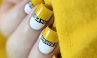 طرح های ناخن به رنگ زرد پاییز