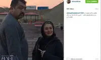عکس یادگاری سحر قریشی با غول برره