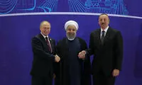 عکس یادگاری روحانی، پوتین و علی اف