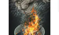 کارتون؛ آتش زدن کتاب مصداق اندیشه‌سوزی