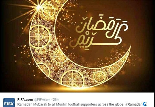 فیفا حلول ماه مبارک رمضان را تبریک گفت