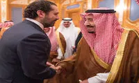 سعد الحریری در مراسم استقبال از پادشاه سعودی