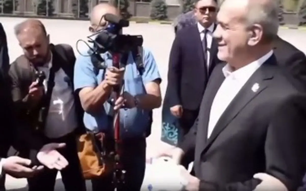 ولخرجی پزشکیان در بدو ورود به قرقیزستان!