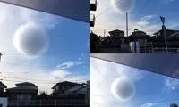 گوی ابری شناور در آسمان ژاپن