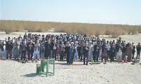 اقامه نماز باران در بستر خشک تالاب هامون