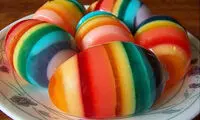 ژله تخم مرغ رنگی