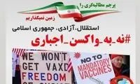 همراهی همسرِ بنیامین با تجمع ضد واکسن