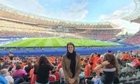 مربی زن ایرانی تماشاگر ویژه یورو 