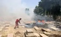 گورستان تاریخی شیراز در آتش سوخت