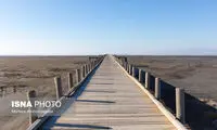 تصاویر تلخ از دریاچه ارومیه در زمستان 1404